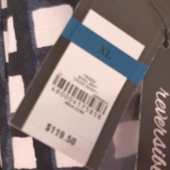 NWT Crown & Ivy Novel Navy Reversible Rain Jacket, 2 Pockets, Button Down SizeXL - Picture 10 of 10